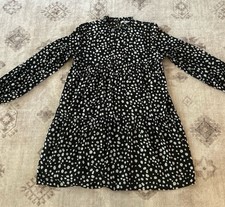 Solution Long Sleeve Mockneck Mini Dress Loose Fit Flowy Balloon Sleeve Size L