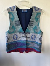 One of a kind Handmade Vest made of Pendleton Fabric. Pendleton vest. Read