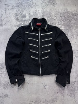 Vintage Living Dead Souls Gothic Zipper Punks Jacket Napoleon Style Size M