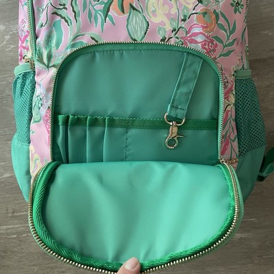 NWT Lilly Pulitzer Backpack in Multi Via Amore Spritzer Home (pink and green) NWT Lilly Pulitzer Large Printed Backpack Multi Via Amore  main image 4