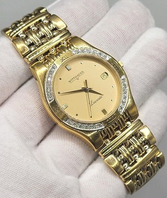 34mm [N. MINT] Wittnauer Laureate Real Diamond Bezel Unisex  display picture 1