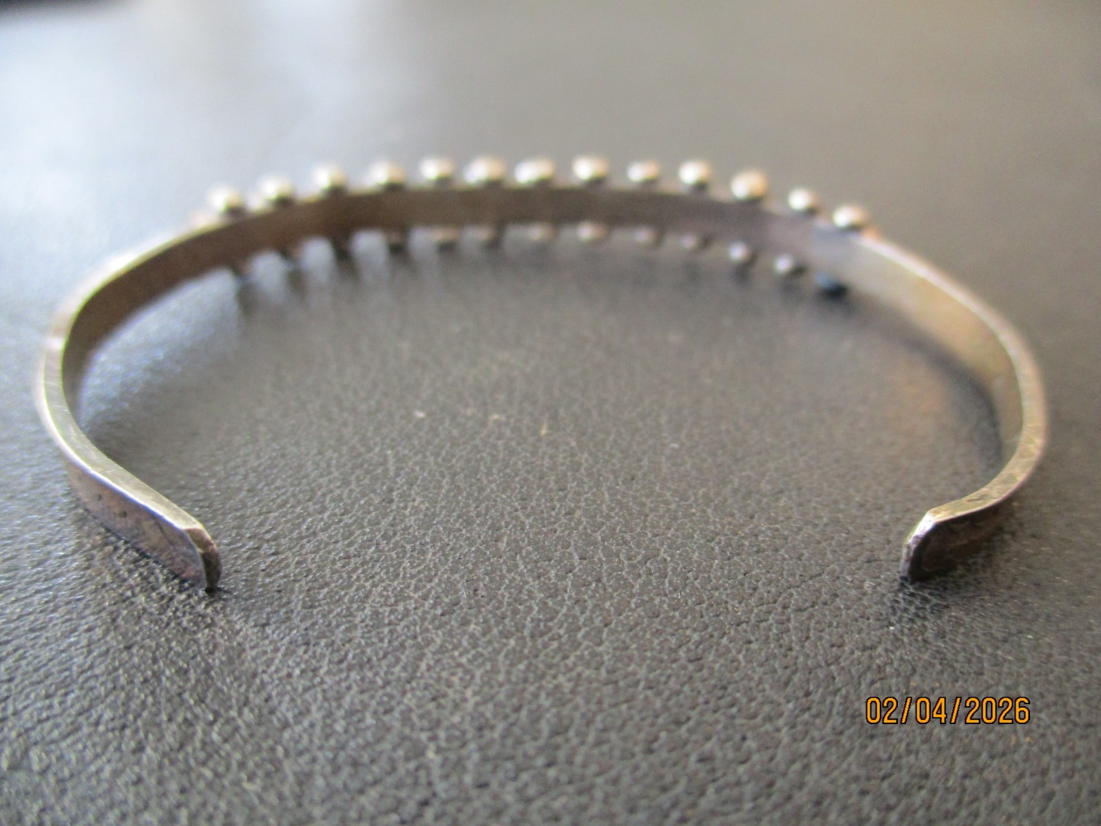 Sterling Silver native Turquoise Bangle Bracelet … - image 2