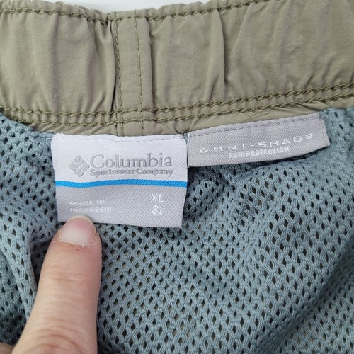 Columbia Hombres Nylon Cinturón Senderismo Pantalones Cortos Informales Activos Aire Libre Beige Forrado XL - Imagen 7 de 12