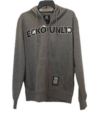 NWT Men's Authentic Ecko Unlimited Pocket Hoodie Grey Marled Small