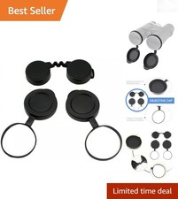 10x42 Waterproof Binocular Lens Caps Rubber Protective Covers for Compact Bin...