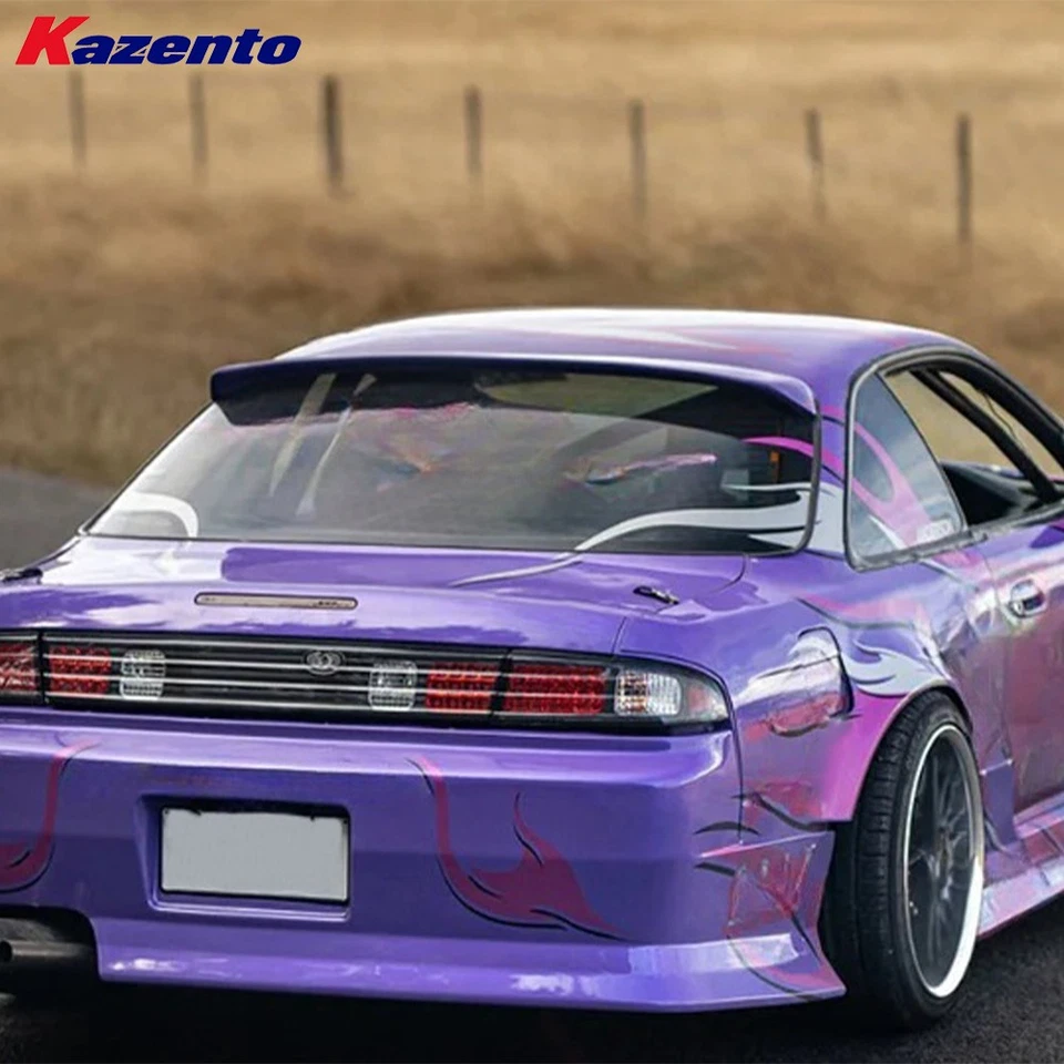 Rear Roof Spoiler For Nissan 200SX S14 S14A DM Style Fiberglass Unpaint Wing Lip - Image 2 of 4