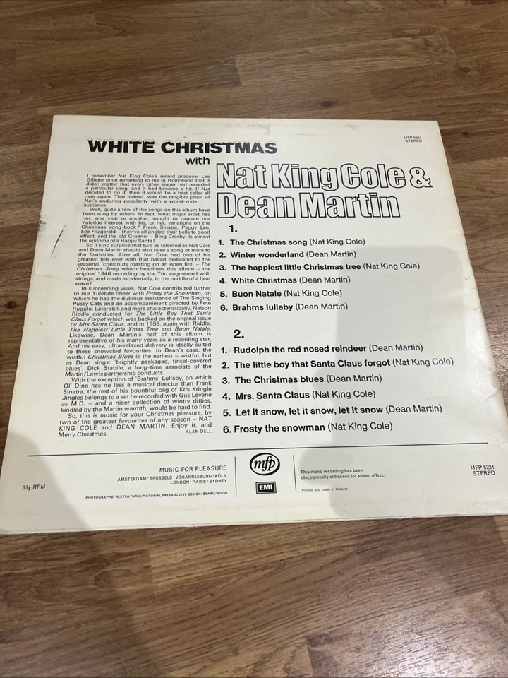 White Christmas with Nat King Cole & Dean Martin Lp - MFP 5224 - Image 4 of 4