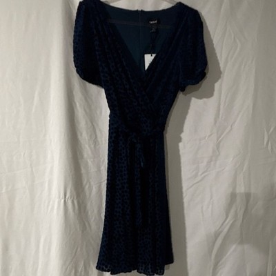 DKNY Blue Velvet Polka Dot Wrap Dress Belted V-Neck Puff Sleeve Size 14 | eBay DKNY Blue Velvet Polka Dot Wrap Dress Belted V-Neck Puff Sleeve Size 14 | eBay