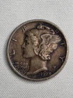 Rare 1923 Mercury Dime 90% Silver Toned Vintage US Coin Circulated