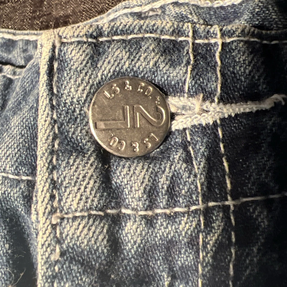 Pantalones Cortos L2 Levi's Vintage Mujer Azul Jeans Etiqueta Talla 9 tiro medio Foto 3 de 4