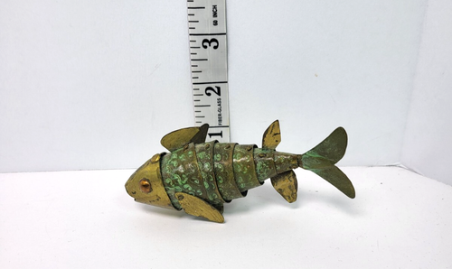 Messing kleiner Gelenkfisch - Bild 7 von 10