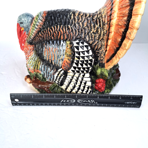 Signature Home Collection Thanksgiving Keramik Wild Turkey Herzstück 10,5" - Bild 12 von 15