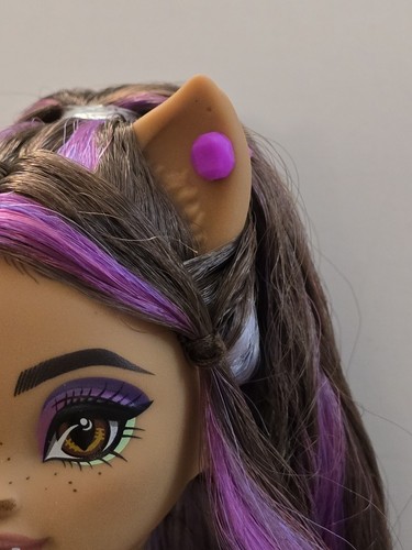 Monster High Eeekend Getaway G3 Clawdeen Purple Gold Earrings & Necklace Set - Picture 3 of 4