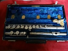 Very Fine Vintage Armstrong Silver Flute Model 102 Original Case With Medals