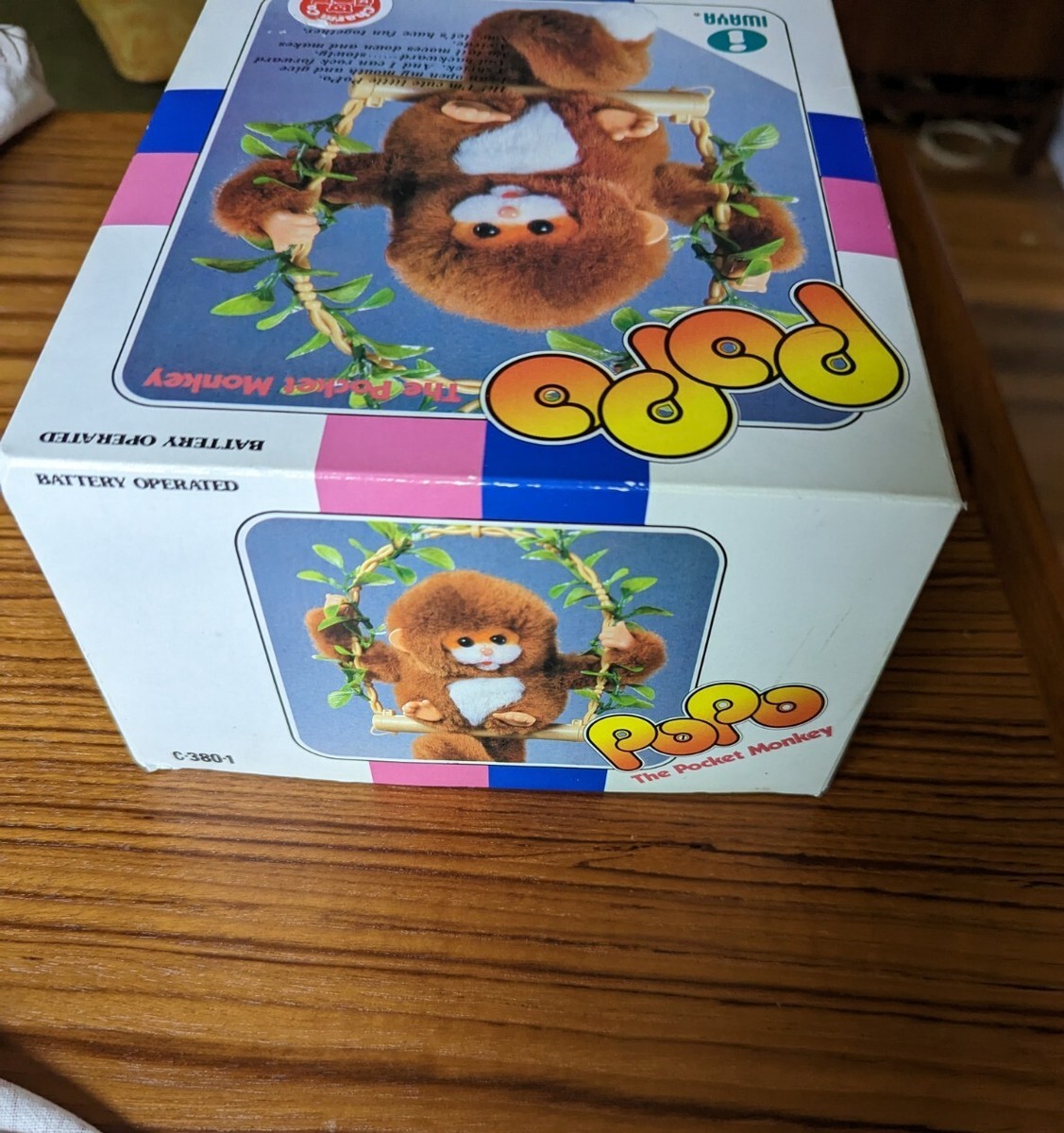 1983 POPO The Singing Pocket Monkey Moving Animal Toy w/Box Read