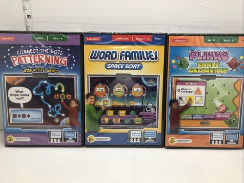 NEW Lakeshore Plinko Math, Language Interactive Games Lot of 3 Pre K-K Sealed