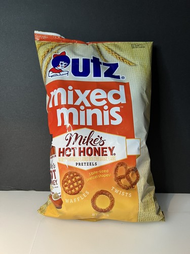 🟠 New UTZ Mixed Minis Mike’s Hot Honey Pretzels Ring Twist Waffle Bag (12oz) - Bild 1 von 2