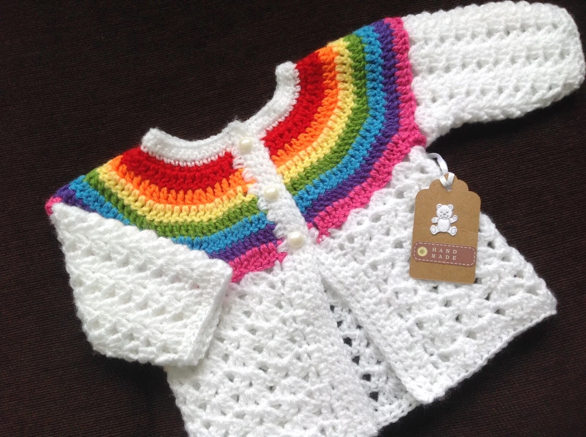 Hand knitted sales baby cardigans ebay