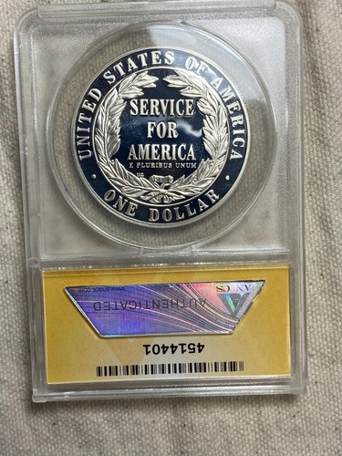 1996-S National Community Service Dollar ANACS PF 69 DCAM Flashy White - Picture 2 of 10