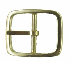 1.25" 32mm Solid Brass Center Bar Belt Buckle