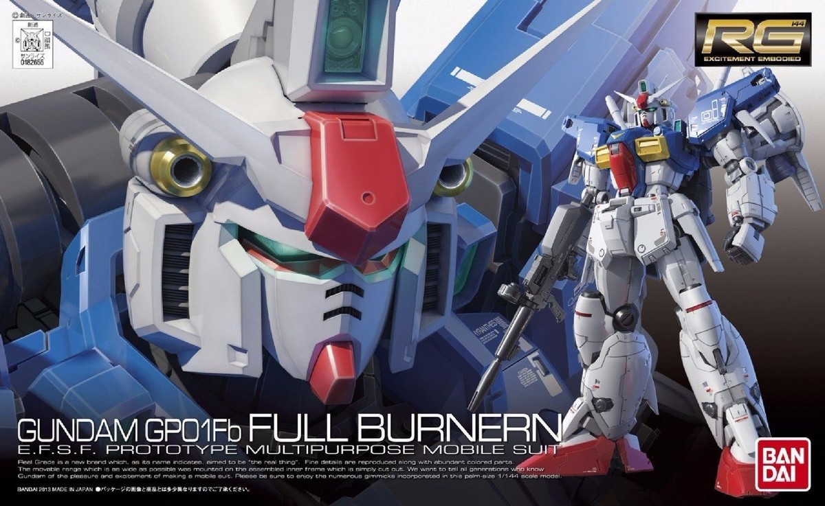 BANDAI RG 1/144 GUNDAM GP01Fb FULL BURNERN Model Kit Gundam 0083