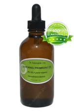 4 oz Glass Bottle with Glass Dropper Evening Primrose Oil Skin Care Hair Health 