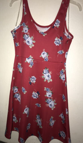 No Comment Floral Dress Red Floral Dress Women Red Casual Dress Small