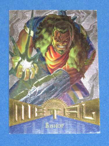Tarjeta paralela Marvel 1995 lámina de metal plateada Bishop #86! X-MEN! - Imagen 1 de 6