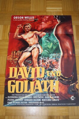 David und Goliath Orson Welles Eleonora Rossi Drago Original Kinoplakat A1