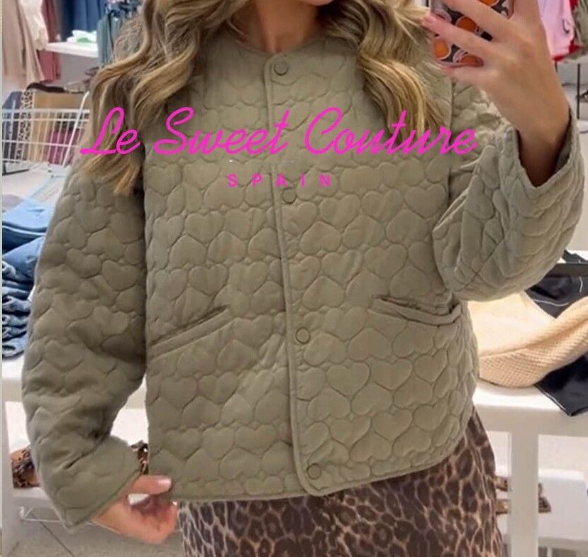 ZARA WOMAN SS24 KHAKI HEART PUFFER JACKET COAT ALL SIZES ZARA WOMAN SS24 KHAKI HEART PUFFER JACKET COAT ALL SIZES