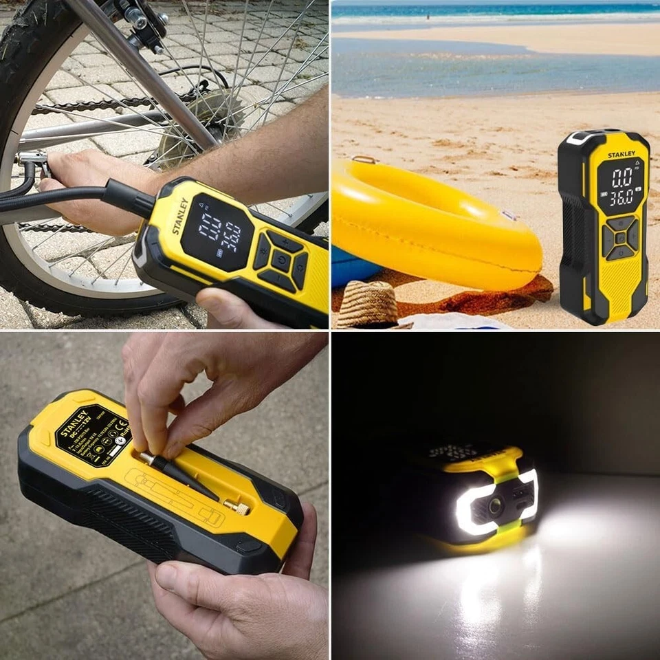 Stanley Mini Compressore Elettrico Portatile Ricaricabile Usb 10 Bar SXIF0101 - Immagine 3 di 4