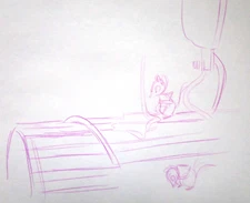 1982 SECRET OF NIMH MRS BRISBY DON BLUTH ORIGINAL PRODUCTION cel LAYOUT DRAWING