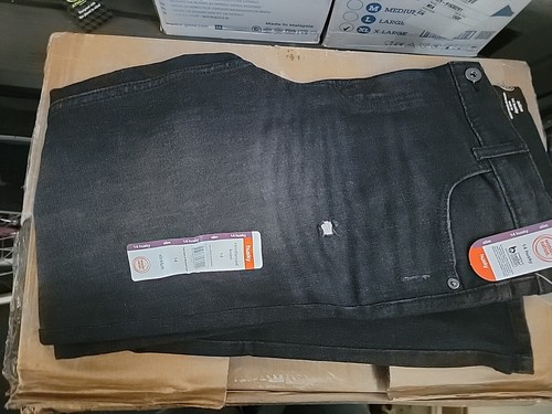 Wonder Nation Boys Rip & Repair Slim Fit Denim Jeans, Black Wash Size 14 Husky - Picture 3 of 8