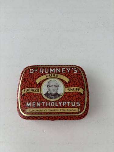 Tavola di tabacco vintage Dr Rumney's Mentoholyptus Tabacco Latta Inghilterra - Foto 3 di 7