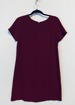 Lulus Dress Womens Small Red Shift And Shout Short Sleeve Exposed Zipper Boho