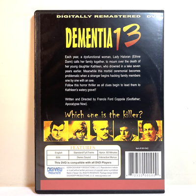 DEMENTIA 13 (1963) DVD William Campbell, Luana Anders - Horror
