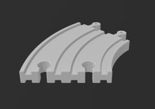 3D Printed Double Curved Track - Short