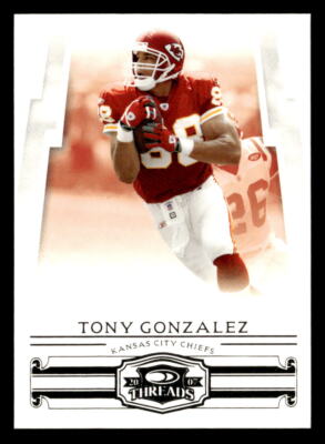 Tony Gonzalez 2007 Donruss Threads  Card #22 Kansas City Chiefs