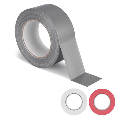 Gewebeband Panzertape Steinband Packband Gaffa Tape 48,5mm x 50m silber rot weiß