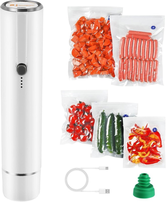 Vacuum Sealer, Handheld Vacuum Sealer for Food Fresh & Save with 5PCS Vacuum Bag