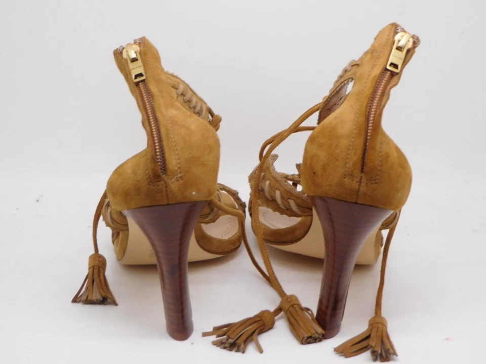 Coach Designer Bella Footwear Women Leather Suede Pumps Open Toe Size 9 - Image 4 of 4