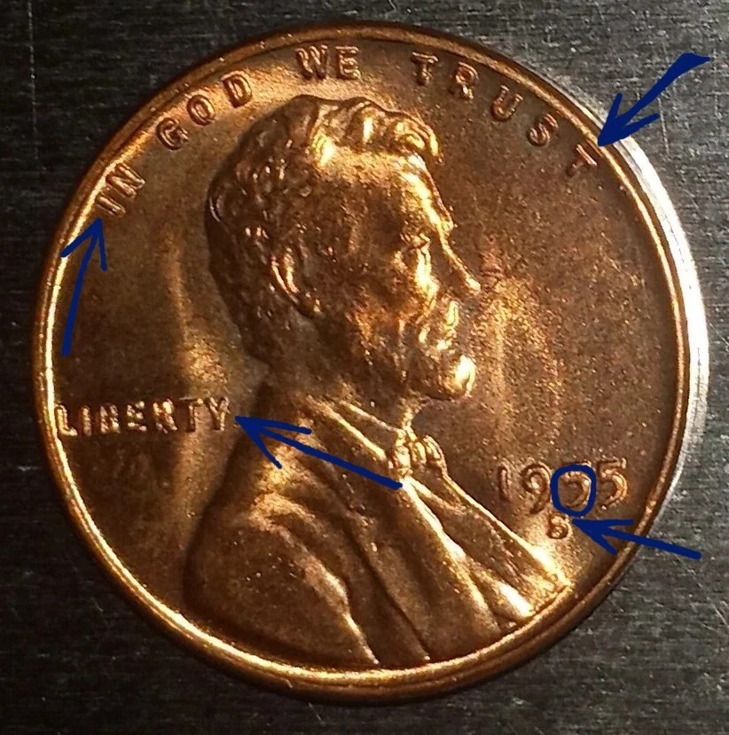 1955/99 S-S Lincoln 1C UNC Errors: DDO-Die Chips-Struck Through-S Close to Nose - Image 3 of 4