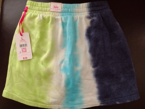 New Justice girls sweatshirt Skirt tie dye Size Large 12/14 green/blue skort NWT - Picture 2 of 3