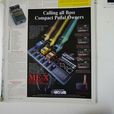 21x30cm magazine cutting 1994 BOSS ME-X