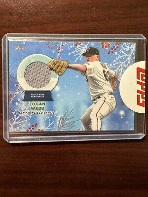 2023 Topps Holiday Logan Webb Blue Metallic Relic Card #RC-LW /99