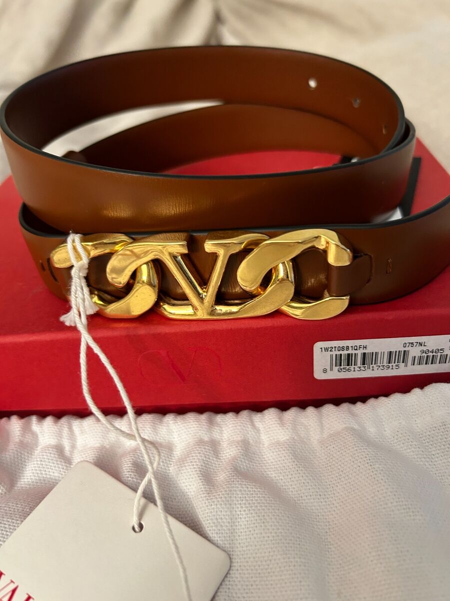 Valentino Garavani VCHAIN leather belt brown size EU 75 | eBay Valentino Garavani VCHAIN leather belt brown size EU 75 | eBay