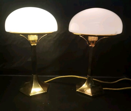 2 x lampada da tavolo, Woka Vienna, Art Deco, Joseph Hoffmann per Villa Spitzer Vienna, 36 cm 648 - Foto 1 di 5