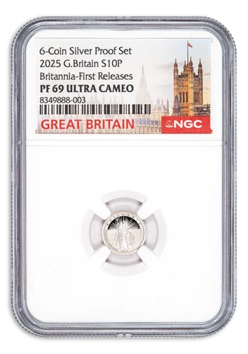 2025 10P Great Britain Silver 1/20 oz Proof Britannia NGC PF69 FR - 750 Minted!