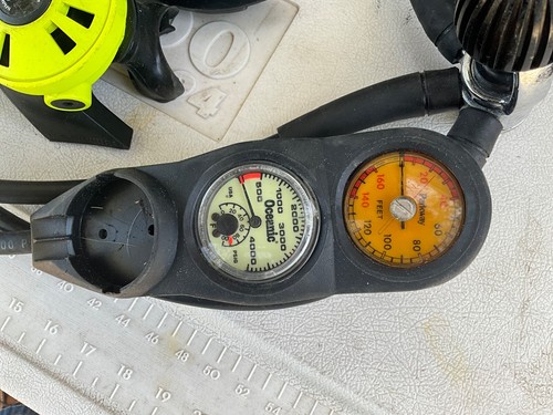 Aqualung Conshelf Scuba Diving Regulator with Gauges - Untested AS-IS - Picture 3 of 5