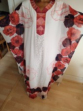 Ladies Kaftan/Jilbab Modest Dress Floral Party Dress With Stone Gem 